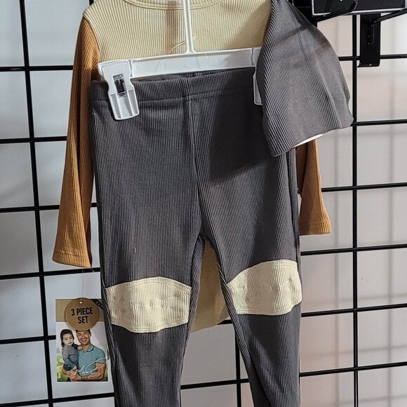 Mario Lopez Baby 3-Piece Set - Stylish Bodysuit and Pants for Newborns (0-3M) - Picture 4 of 9
